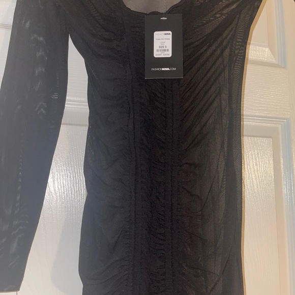 Black Sheer Cover Up Dress - Picture 5 of 9